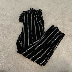 H&M Striped Paperbag Flowy Pants